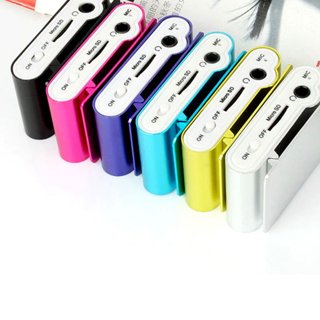 mini reproductor MP3 con clip de metal y ranura para memoria externa Micro SD no incluida MP3 Player con clip Reproductor MP3 Running